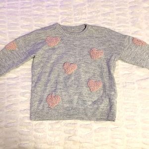 Grey heart sweater
